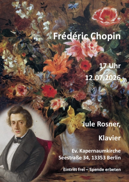 Read more about the article Sonntag, 12.07.2026, 17.00 Uhr – Kapernaumkirche
